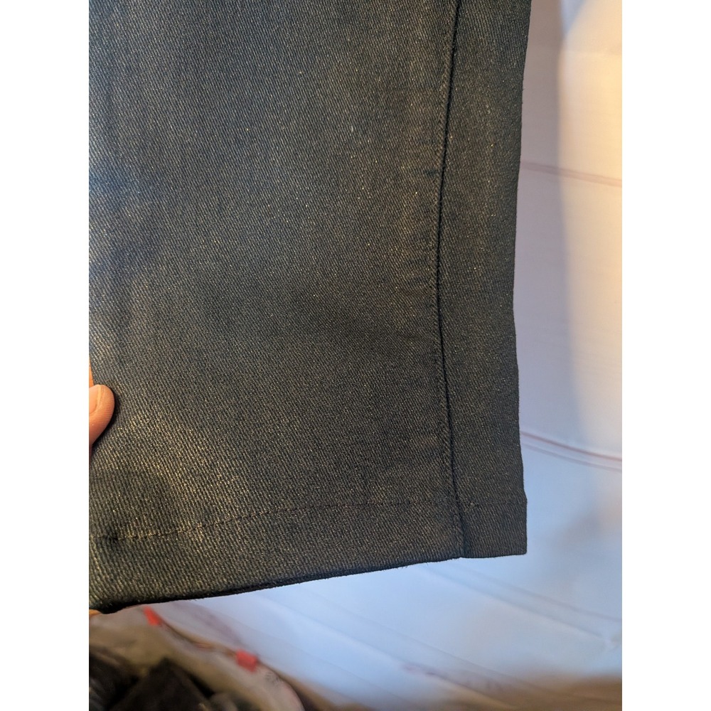 7 for All Mankind - The Skinny Shimmering Jeans Black  Sz: 24 Retail $238 - Picture 7 of 9